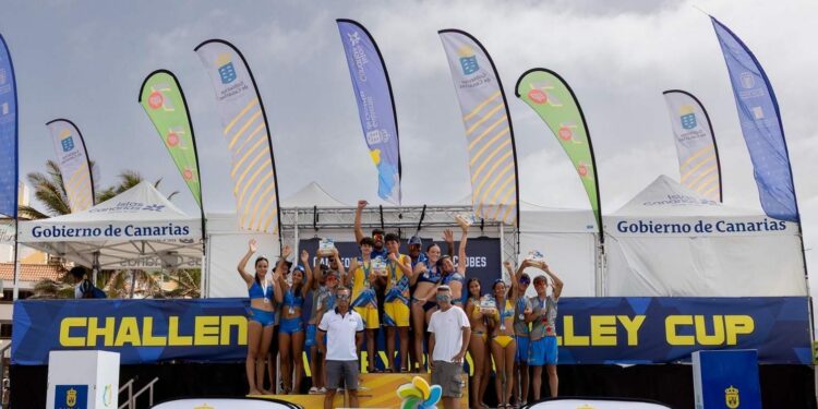 Gran Canaria conquista los títulos de vóley playa en los Campeonatos de Canarias en Edad Escolar