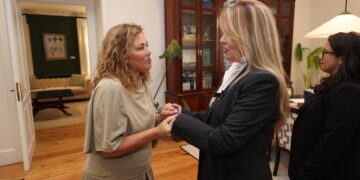 Un momento durante la recepción de la cónsul de Venezuela en Canarias