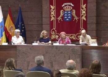 Un momento durante el acto