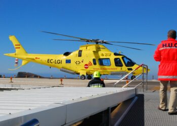 La helisuperficie del HUC acogió 237 aterrizajes de los helicópteros del SUC durante 2025