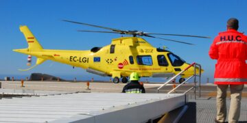 La helisuperficie del HUC acogió 237 aterrizajes de los helicópteros del SUC durante 2025