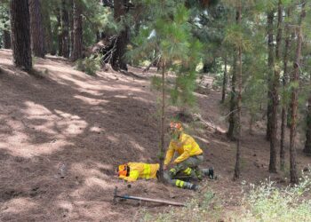 La ESSSCAN forma a bomberos forestales de La Palma en atención a personas víctimas de emergencias