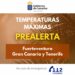 El Gobierno de Canarias declara la prealerta por temperaturas máximas en Fuerteventura, Gran Canaria y Tenerife