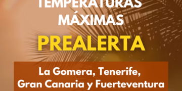 El Gobierno actualiza a prealerta por temperaturas máximas en La Gomera, Tenerife, Fuerteventura y Gran Canaria