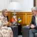 El presidente de Canarias despide a la cónsul de Marruecos Fátiha El Kamouri