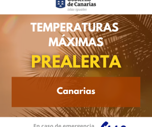 El Gobierno de Canarias actualiza la situación a prealerta por temperaturas máximas en toda Canarias