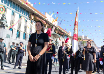 Un momento durante los actos en Candelaria