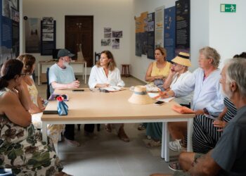 Un momento durante la reunión en La Graciosa
