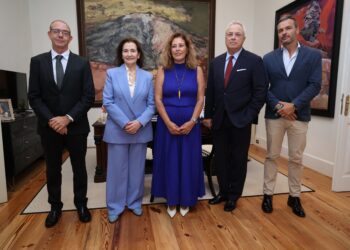 Un momento durante la visita