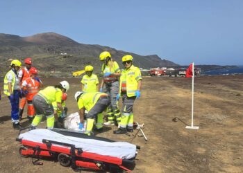 El SUC ejerció el mando sanitario en el simulacro de accidente aéreo organizado por AENA en El Hierro