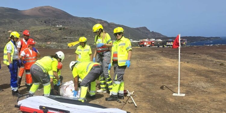 El SUC ejerció el mando sanitario en el simulacro de accidente aéreo organizado por AENA en El Hierro
