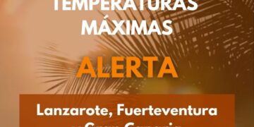 El Gobierno de Canarias actualiza a alerta por temperaturas máximas en Lanzarote, Fuerteventura y Gran Canaria