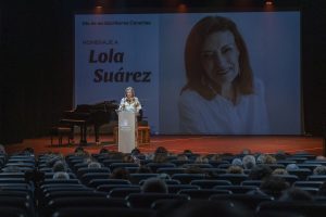 Lola Suárez durante su homenaje.