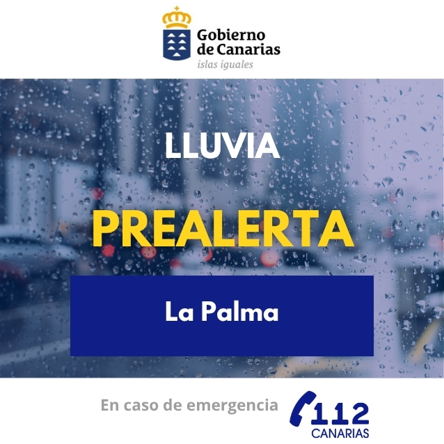 Prealerta Lluvia La Palma