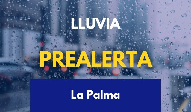 El Gobierno de Canarias declara la prealerta por lluvia en La Palma